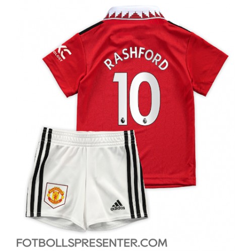 Manchester United Marcus Rashford #10 Hemmatröja Barn 2022-23 Kortärmad (+ korta byxor)